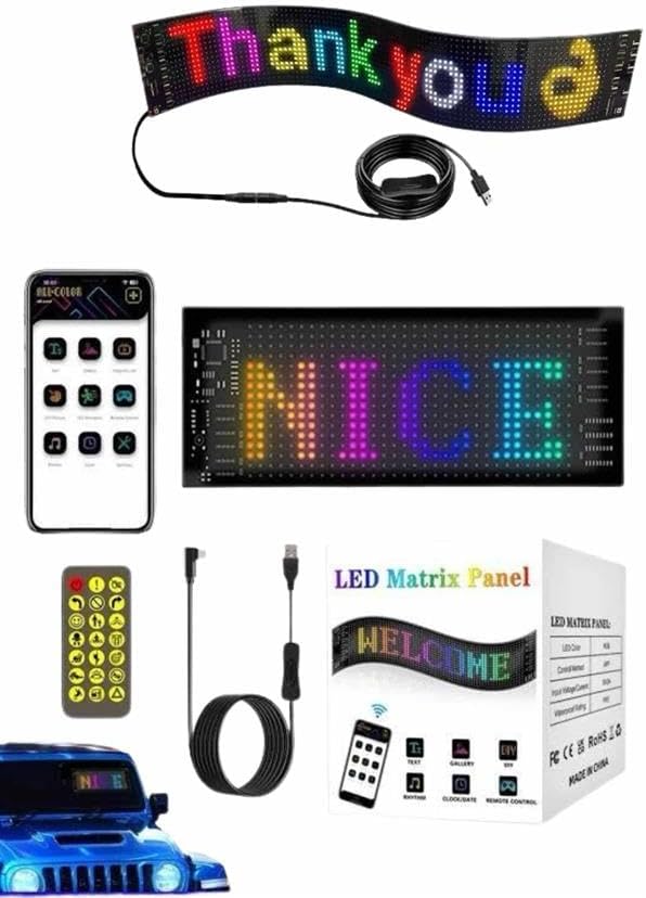 LED Yazı Paneli 16x96 – 60 CM Programlanabilir Renkli LED Tabela