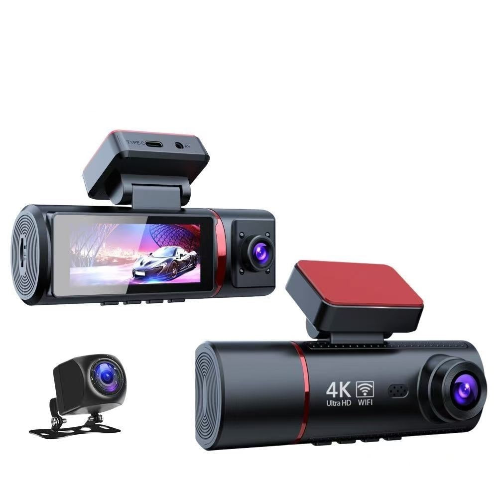 360 Derece Tam Kapsamlı Araç İçi Kamera 4K, Ön Arka Yan Kameralı GPS'li ve G-Sensörlü Akıllı Güvenlik Sürüş Kayıt Cihazı