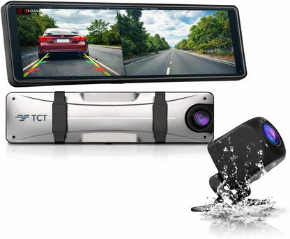 4K AI Voice Dash Cam – Çift Kamera, 12″ LCD, Arka Görüş + Wi-Fi –AI Sesli Kontrol