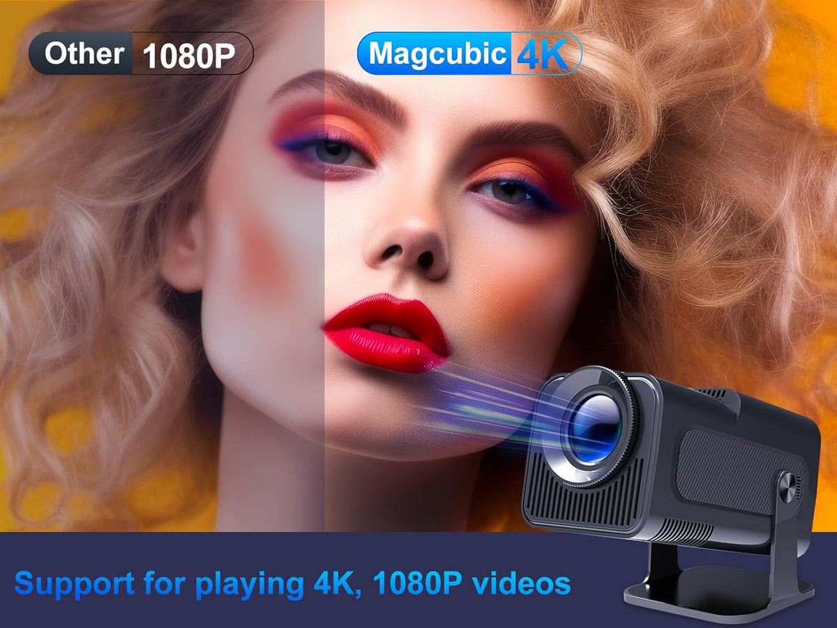 HY320 Mini Projeksiyon Cihazı Full HD 1080P Android Bluetooth 5.3 220 ANSI Taşınabilir Akıllı Projeksiyon +