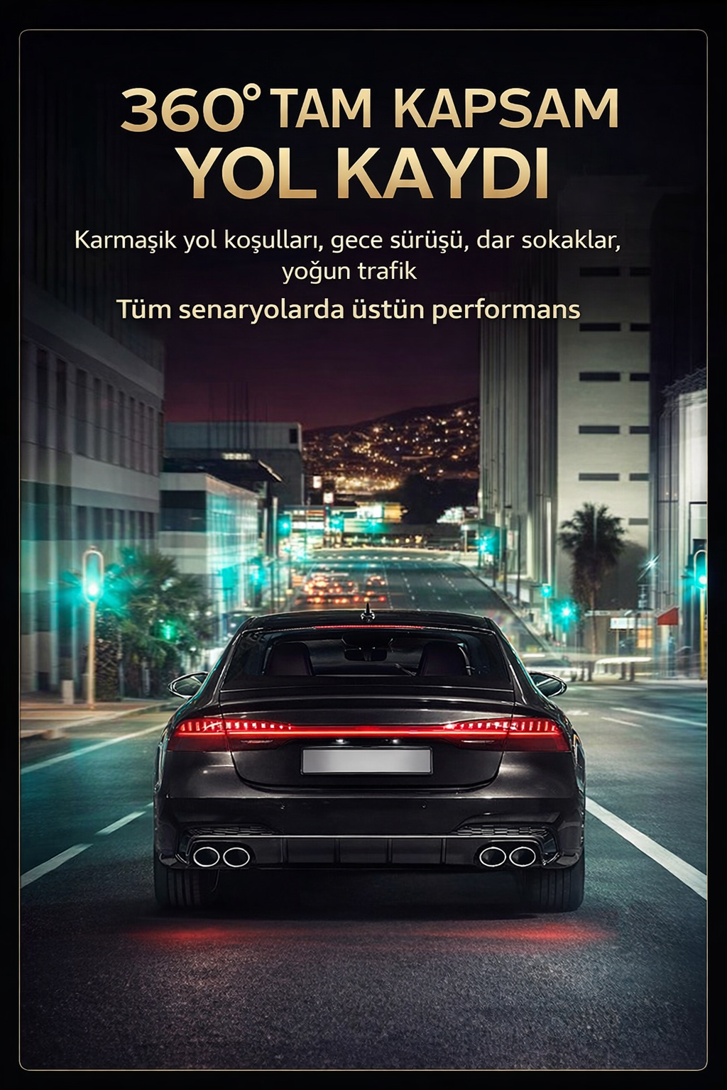 4 Kanal Araç Kamerası – GPS Takip, Wi-Fi, G-Sensor, 1080P Kayıt 32 GB Dahili Hafıza